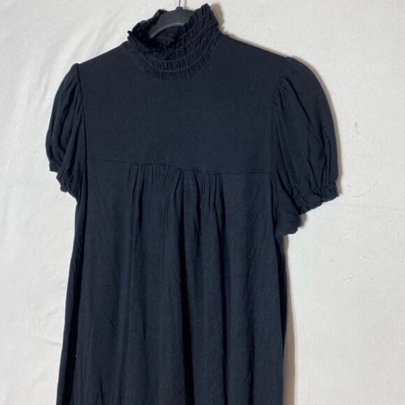 5/$25 XOXO Black Mock Neck Short Sleeve Mini Dress M - Picture 2 of 12